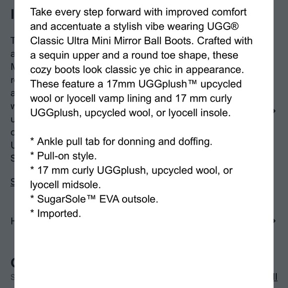 NWOT UGG Classic Ultra Mini Mirror Ball Burgundy Sequin Boots-Size 7 - Picture 13 of 13